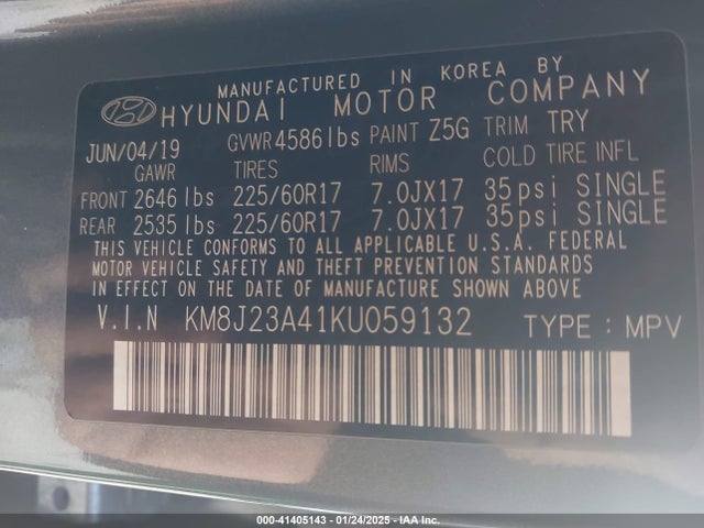 Hyundai TUCSON SE 2019 KM8J23A41KU059132 Image 9