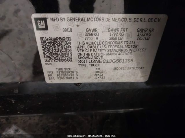 3GTU2NEC1JG561395 GMC Sierra 1500 Slt