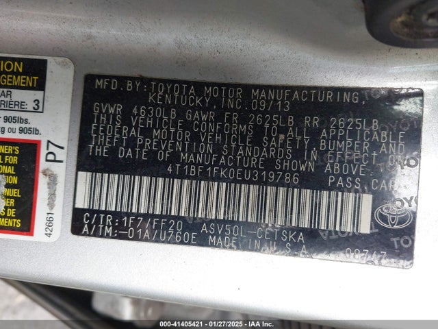 Toyota CAMRY SE 2014 4T1BF1FK0EU319786 Image 9
