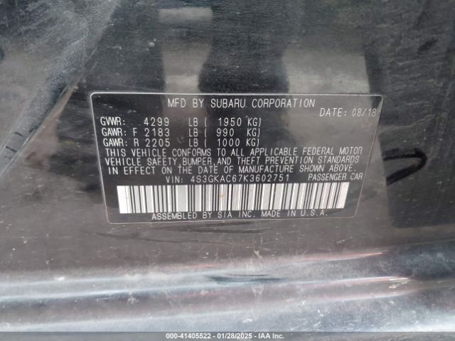 4S3GKAC67K3602751 Subaru Impreza 2.0i Premium