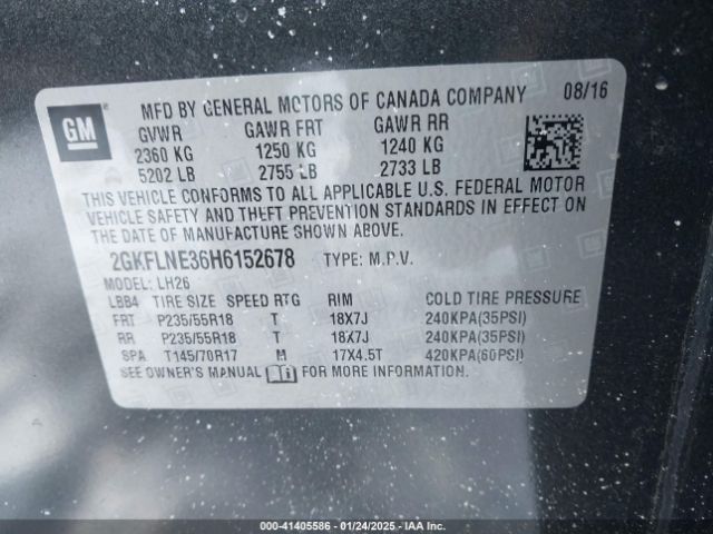 2GKFLNE36H6152678 GMC Terrain Sle-2