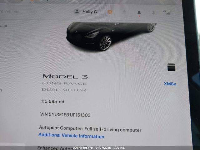 5YJ3E1EB1JF151303 Tesla Model 3 Long Range/performance