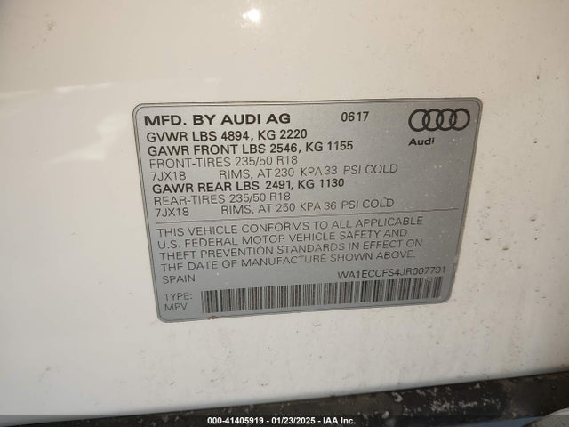 2018 AUDI Q3 WA1ECCFS4JR007791 Photo 8