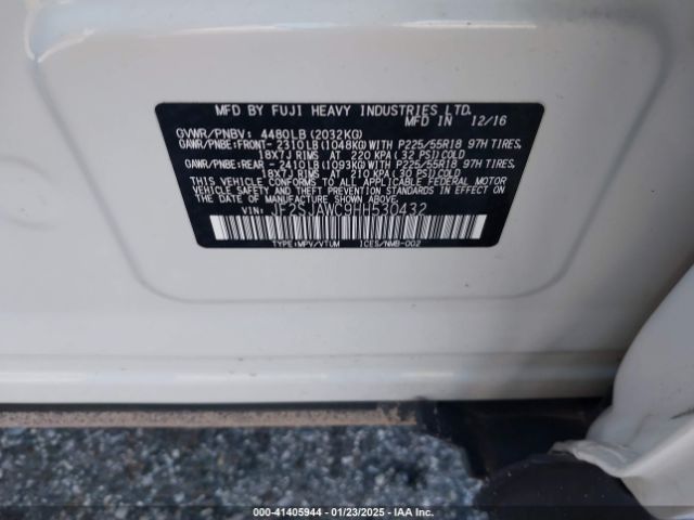 JF2SJAWC9HH530432 Subaru Forester 2.5i Touring
