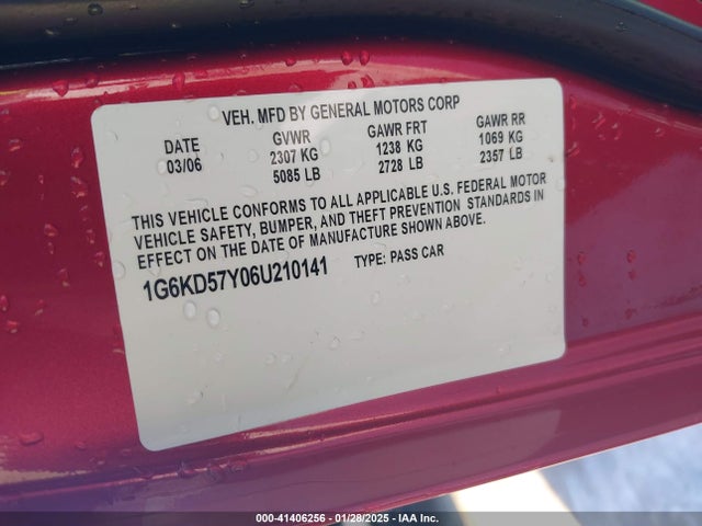 2006 CADILLAC DTS 1G6KD57Y06U210141 Photo 8