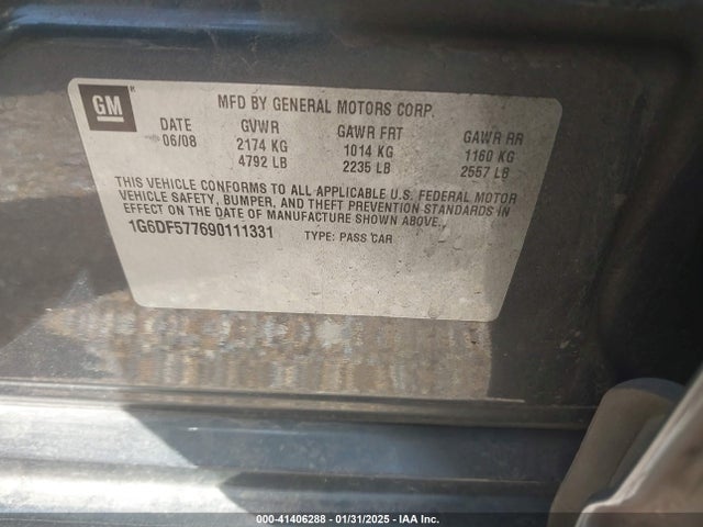 2009 CADILLAC CTS 1G6DF577690111331 Photo 8