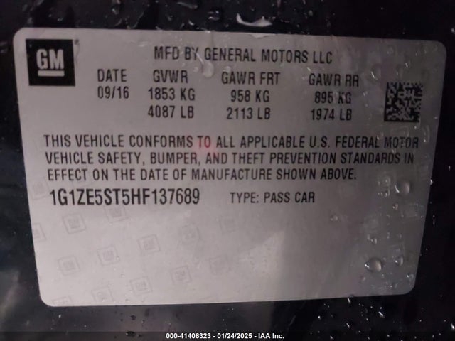 Chevrolet MALIBU 1LT 2017 1G1ZE5ST5HF137689 Image 9