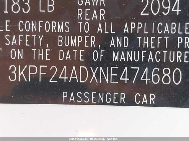 KIA FORTE FE 2022 3KPF24ADXNE474680 Image 9