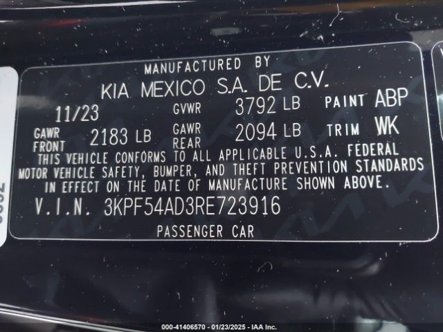 3KPF54AD3RE723916 KIA Forte Gt-line