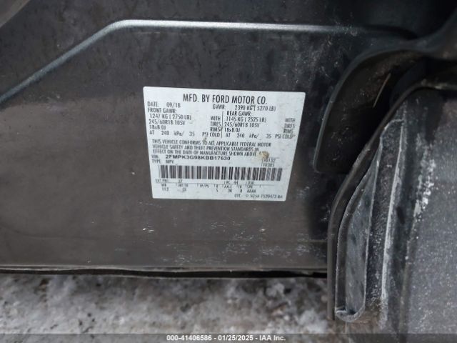 2FMPK3G98KBB17630 Ford EDGE SE