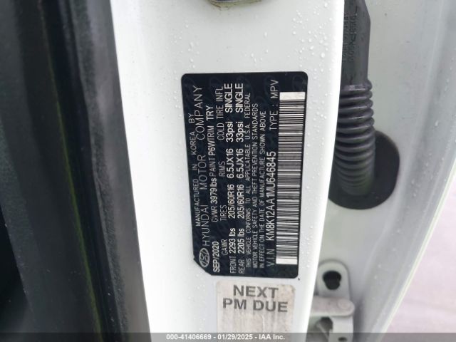 KM8K12AA1MU646845 Hyundai Kona Se
