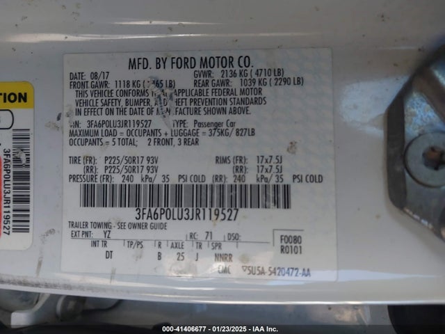 Ford Fusion Hybrid Se 2018 3FA6P0LU3JR119527 Image 9