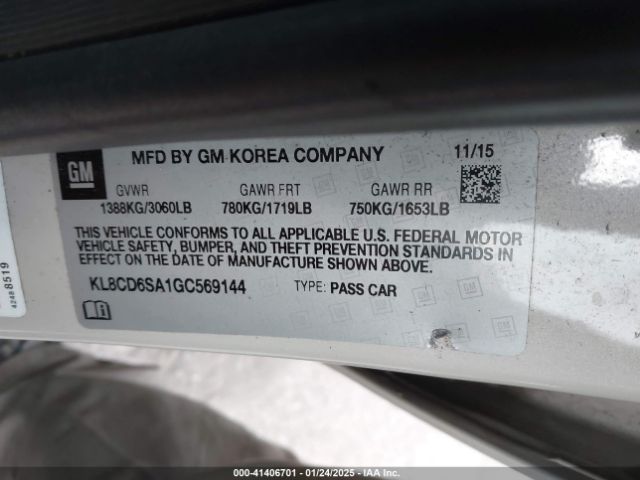 KL8CD6SA1GC569144 Chevrolet Spark 1lt Cvt