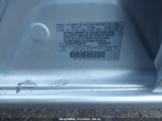 Nissan Versa 1.6 Sv 2019 3N1CN7AP7KL875152 Image 9