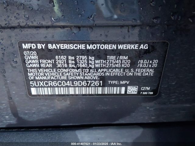 5UXCR6C04L9D67261 BMW X5 Xdrive40i