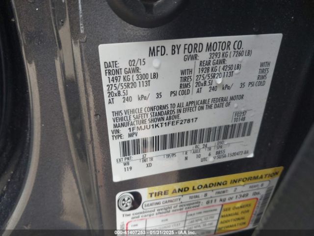 1FMJU1KT1FEF27817 Ford Expedition Limited