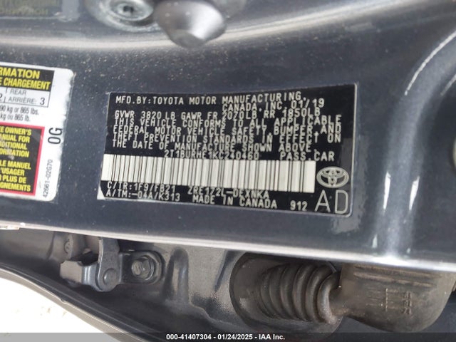 Toyota COROLLA LE 2019 2T1BURHE1KC240460 Image 9