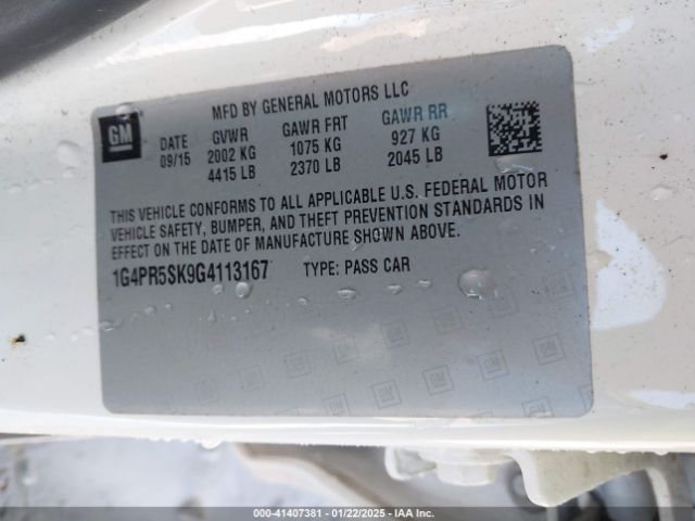 1G4PR5SK9G4113167 Buick Verano Convenience Group