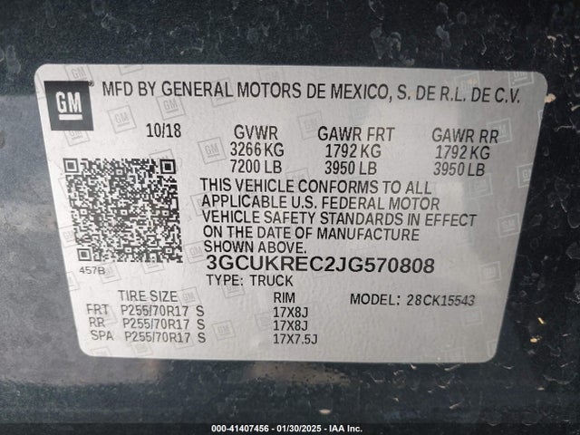 Chevrolet Silverado 1500 1lt 2018 3GCUKREC2JG570808 Image 9