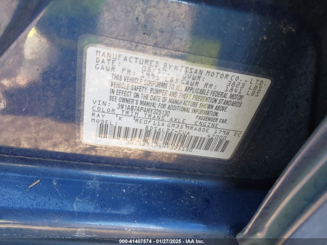3N1AB7AP4HY325130 Nissan SENTRA SV