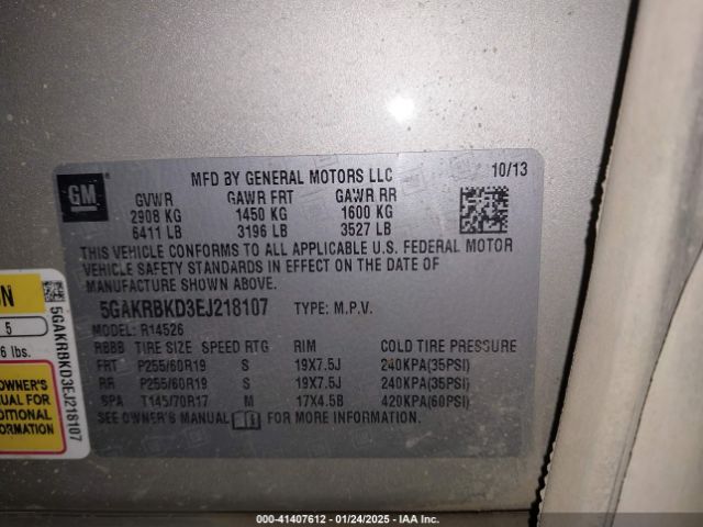 5GAKRBKD3EJ218107 Buick Enclave Leather