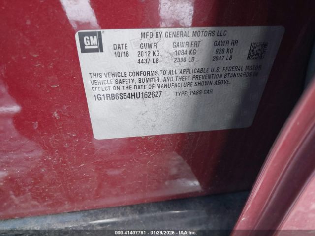 1G1RB6S54HU162627 Chevrolet Volt Premier