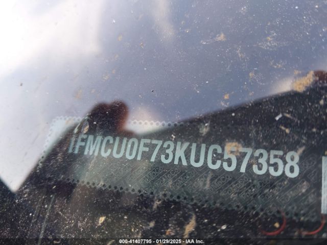 1FMCU0F73KUC57358 Ford ESCAPE S