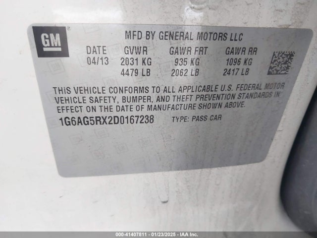 2013 CADILLAC ATS 1G6AG5RX2D0167238 Photo 8