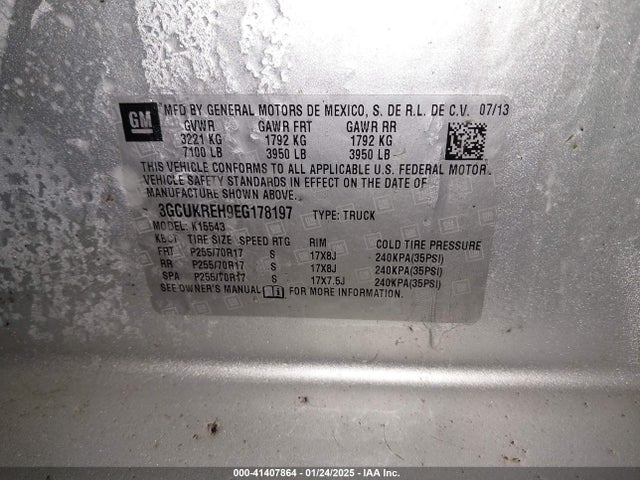 3GCUKREH9EG178197 Chevrolet Silverado 1500 1lt