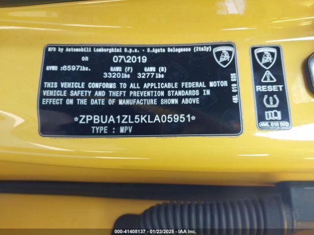 2019 LAMBORGHINI URUS ZPBUA1ZL5KLA05951 Photo 8