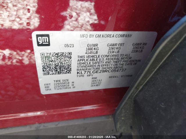 KL77LGE29RC054737 Chevrolet Trax Fwd 1rs
