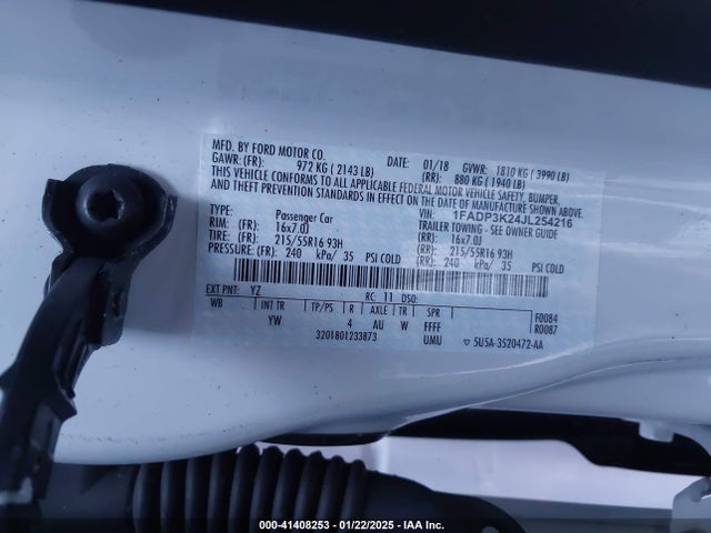 Ford FOCUS SE 2018 1FADP3K24JL254216 Image 9