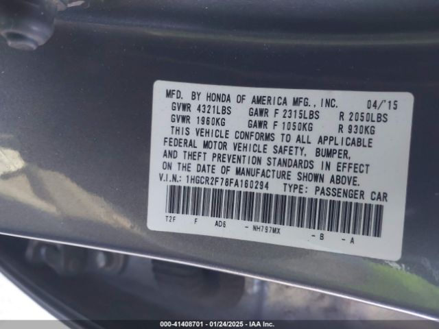 1HGCR2F78FA160294 Honda ACCORD EX