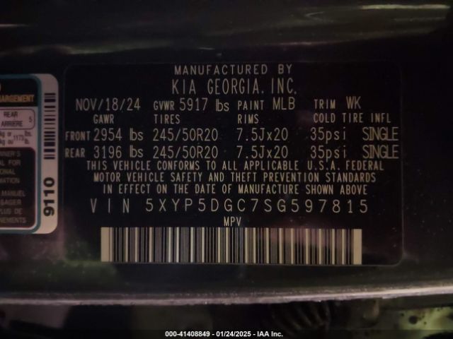 5XYP5DGC7SG597815 KIA Telluride Sx Prestige X-line