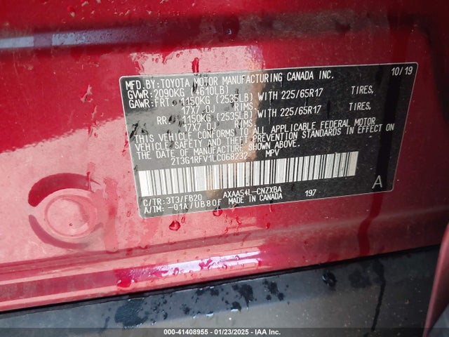 Toyota RAV4 LE 2020 2T3G1RFV1LC068232 Image 9