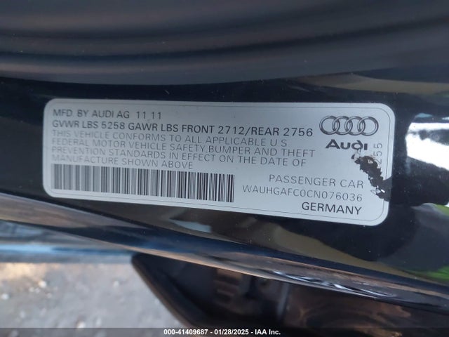 2012 AUDI A6 WAUHGAFC0CN076036 Photo 8