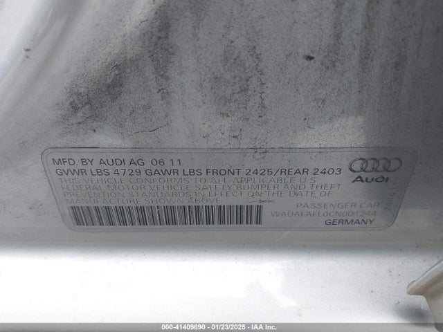 2012 AUDI A4 WAUAFAFL0CN001244 Photo 8