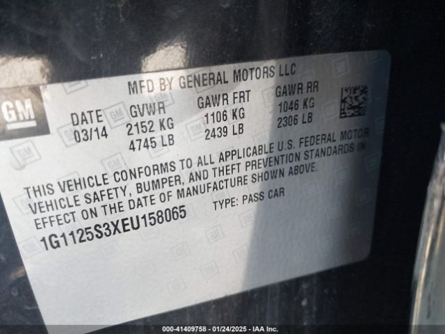 1G1125S3XEU158065 Chevrolet Impala 2lt