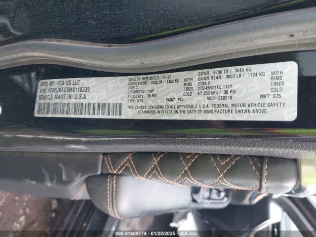 1C4RJKEG6M8118339 Jeep Grand Cherokee L Summit Reserve 4x4