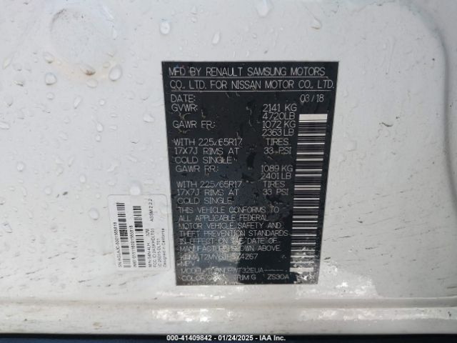 KNMAT2MV6JP574267 Nissan ROGUE S