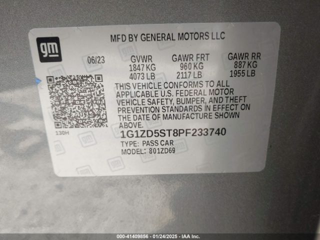 1G1ZD5ST8PF233740 Chevrolet Malibu Fwd 1lt