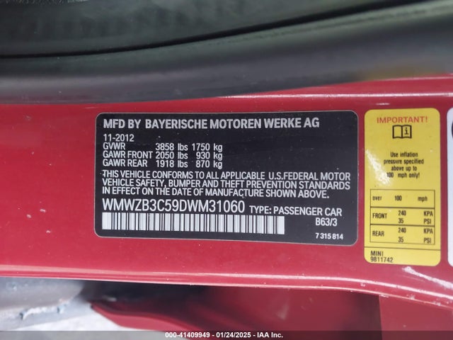 2013 MINI COUNTRYMAN WMWZB3C59DWM31060 Photo 8