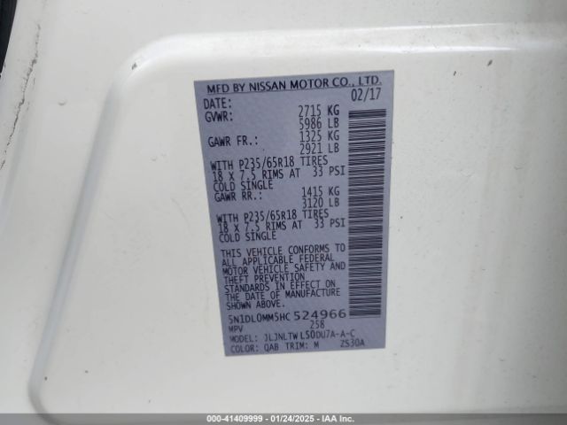 5N1DL0MM5HC524966 Infiniti QX60