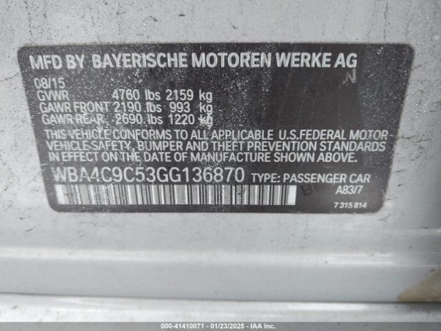 WBA4C9C53GG136870 BMW 428i Gran Coupe Xdrive
