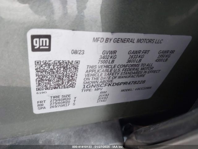 1GNSCFKD6PR478228 Chevrolet Suburban 2wd Premier