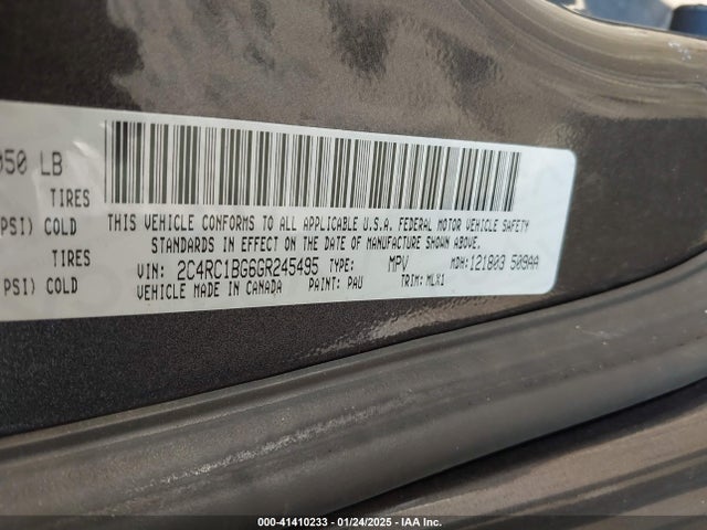 2C4RC1BG6GR245495 Chrysler Town & Country Touring