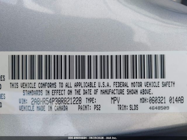 2008 CHRYSLER TOWN & COUNTRY 2A8HR54P38R821228 Photo 8