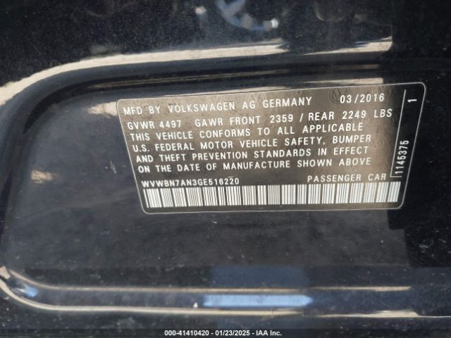 WVWBN7AN3GE516220 Volkswagen Cc 2.0t Sport