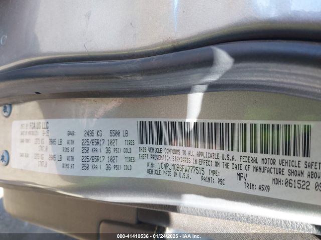 1C4PJMCB6FW777515 Jeep Cherokee Latitude