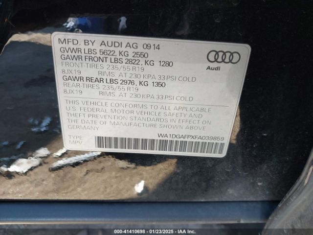 WA1DGAFPXFA039859 Audi Q5 3.0t Premium Plus
